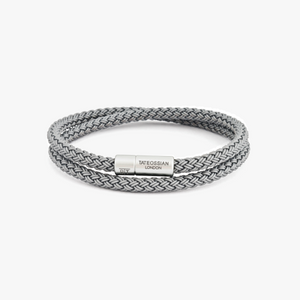Notting Hill bracelet in grey rubber with aluminium (UK) 1